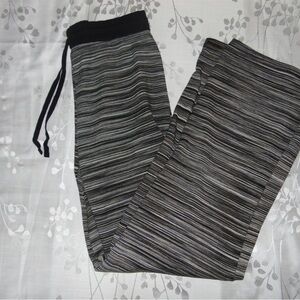 Striped Black and Gray Pajama Pants